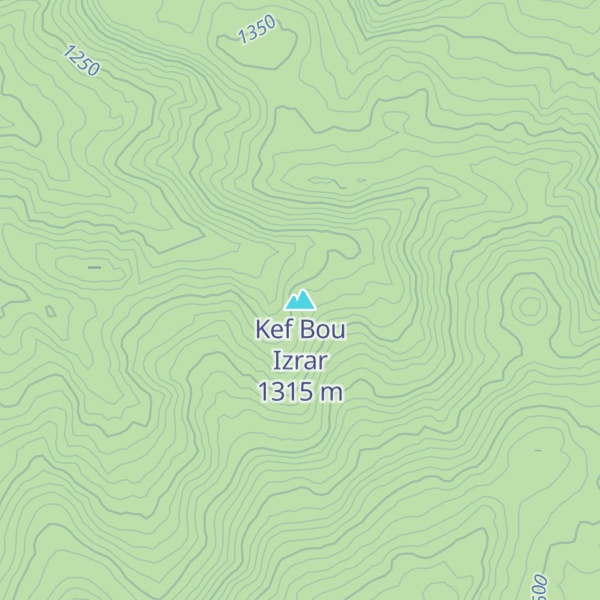 Map of Kef Bou Izrar