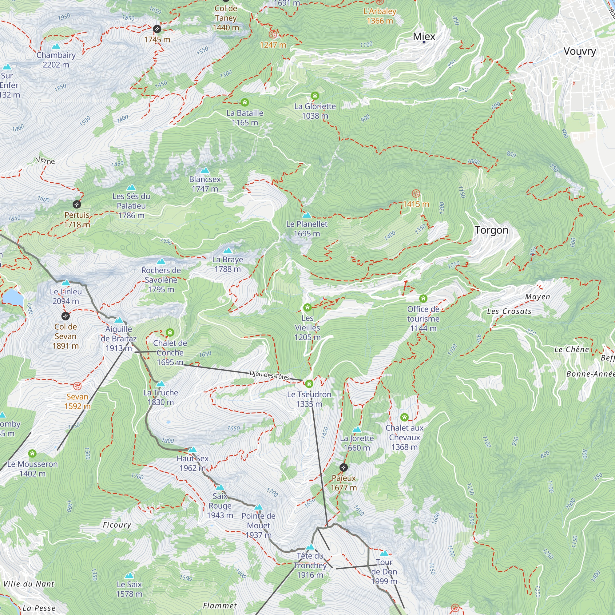 Les Vieilles map