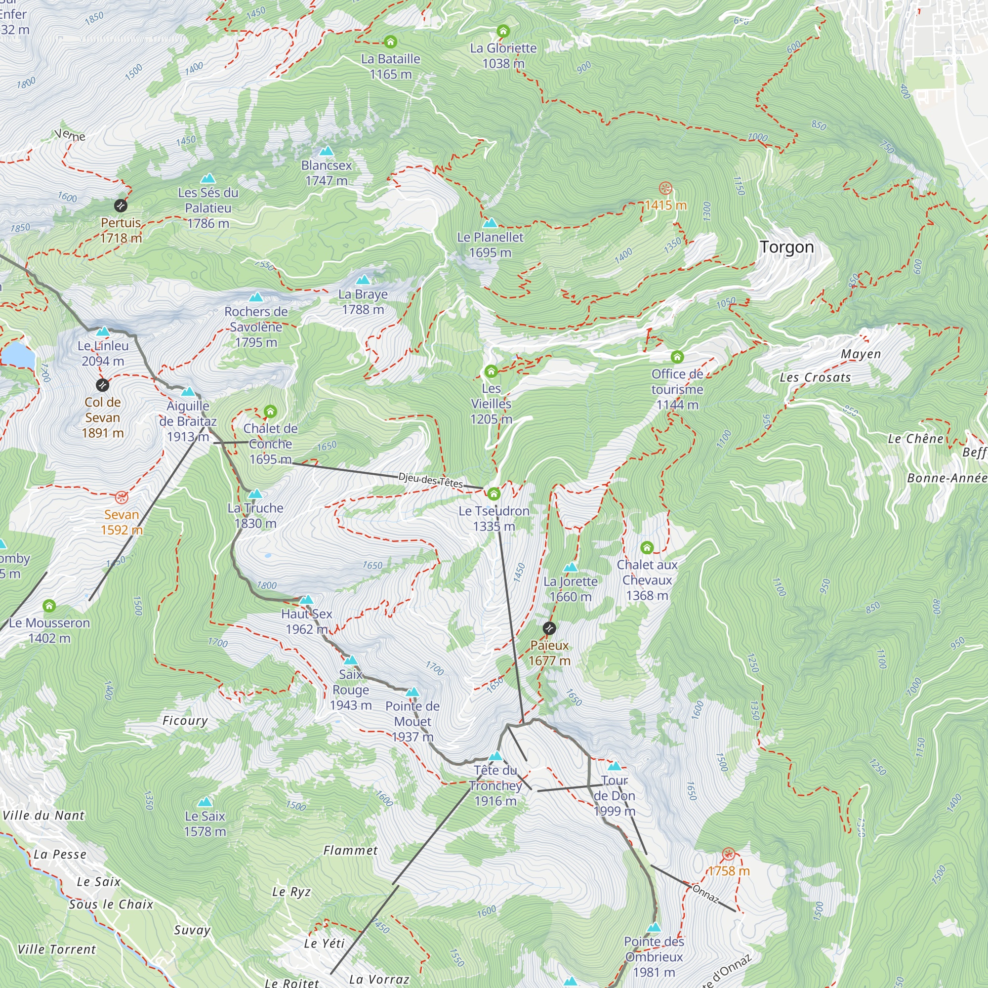 Le Tseudron map