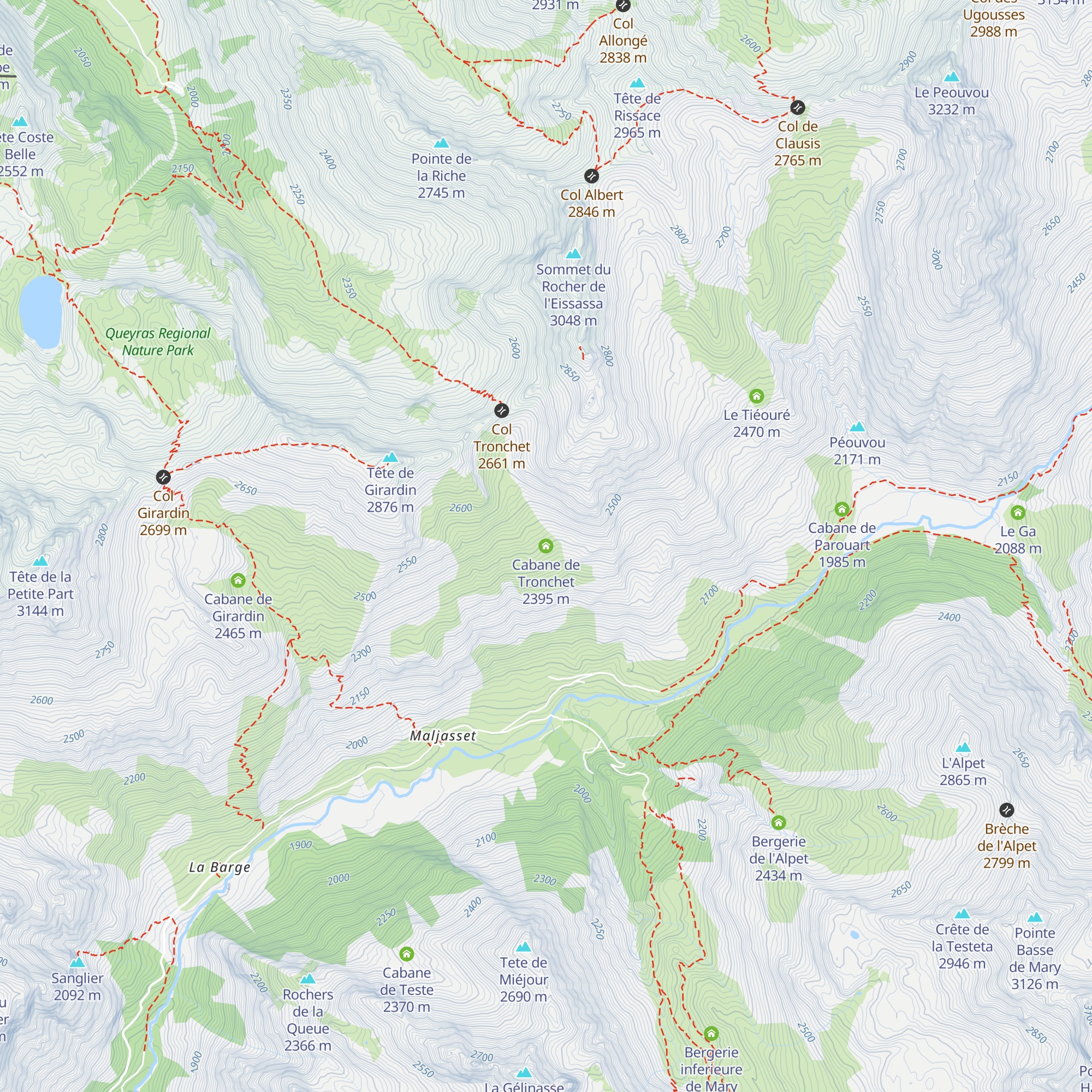 Cabane de Tronchet map