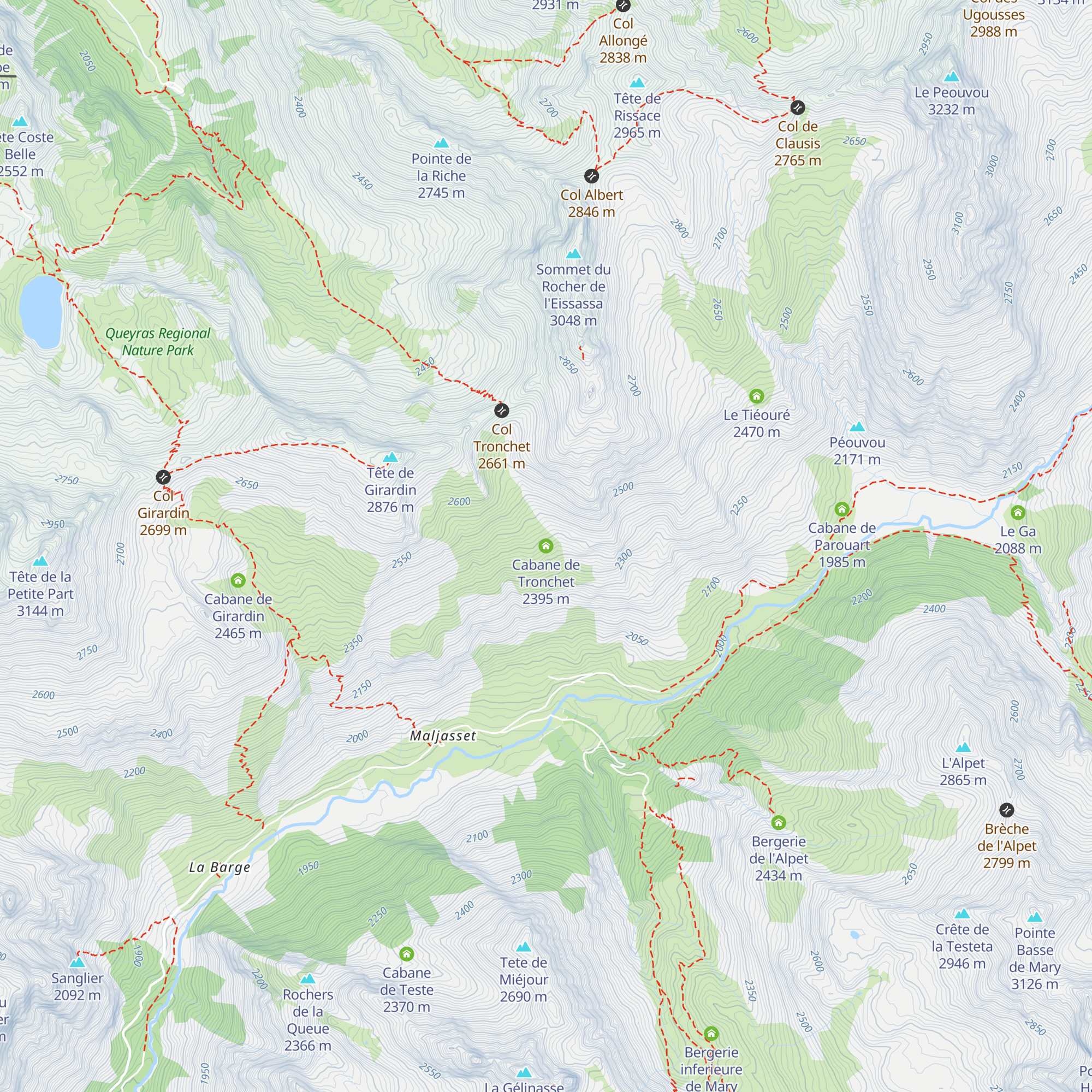 Cabane de Tronchet map