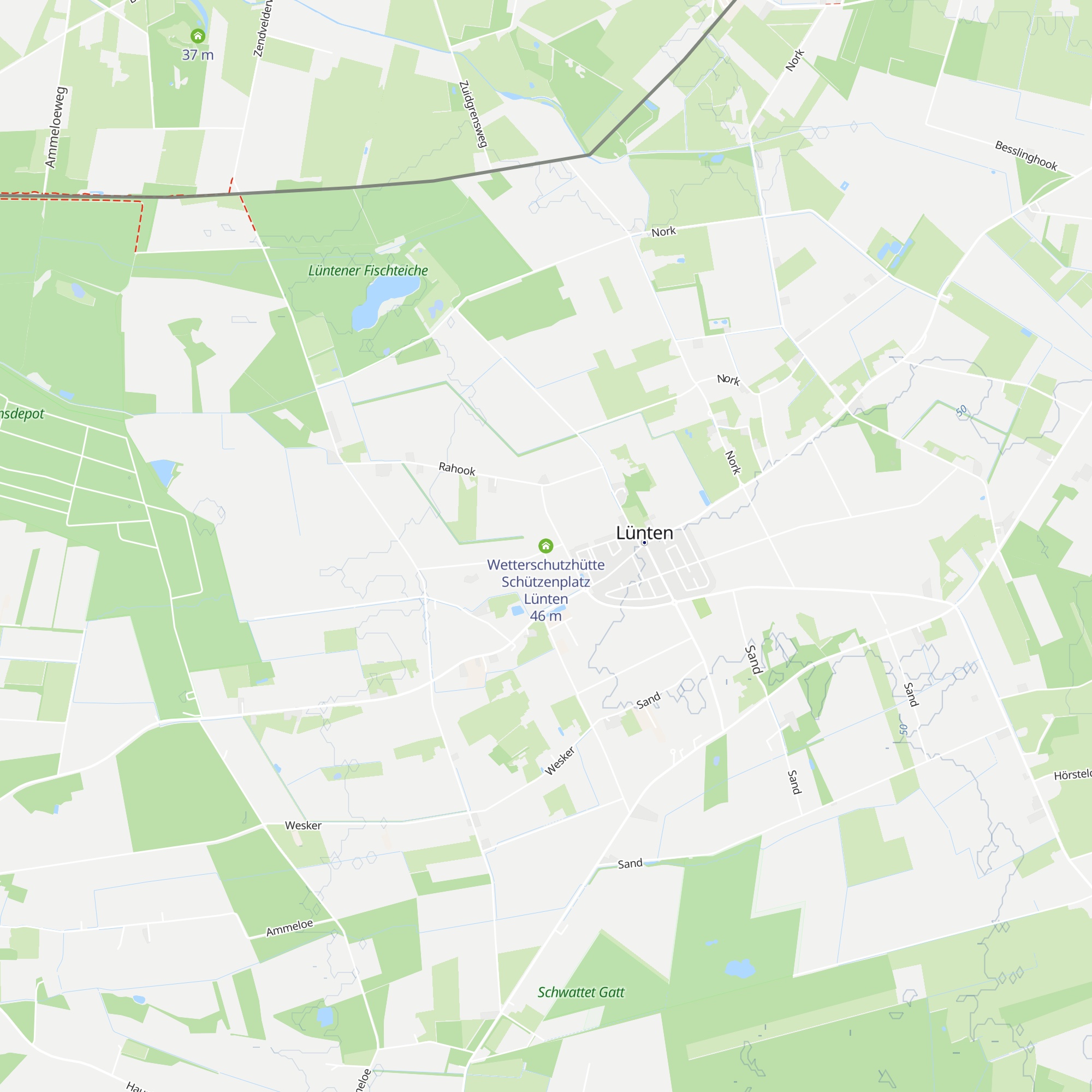 Wetterschutzhütte Schützenplatz Lünten map