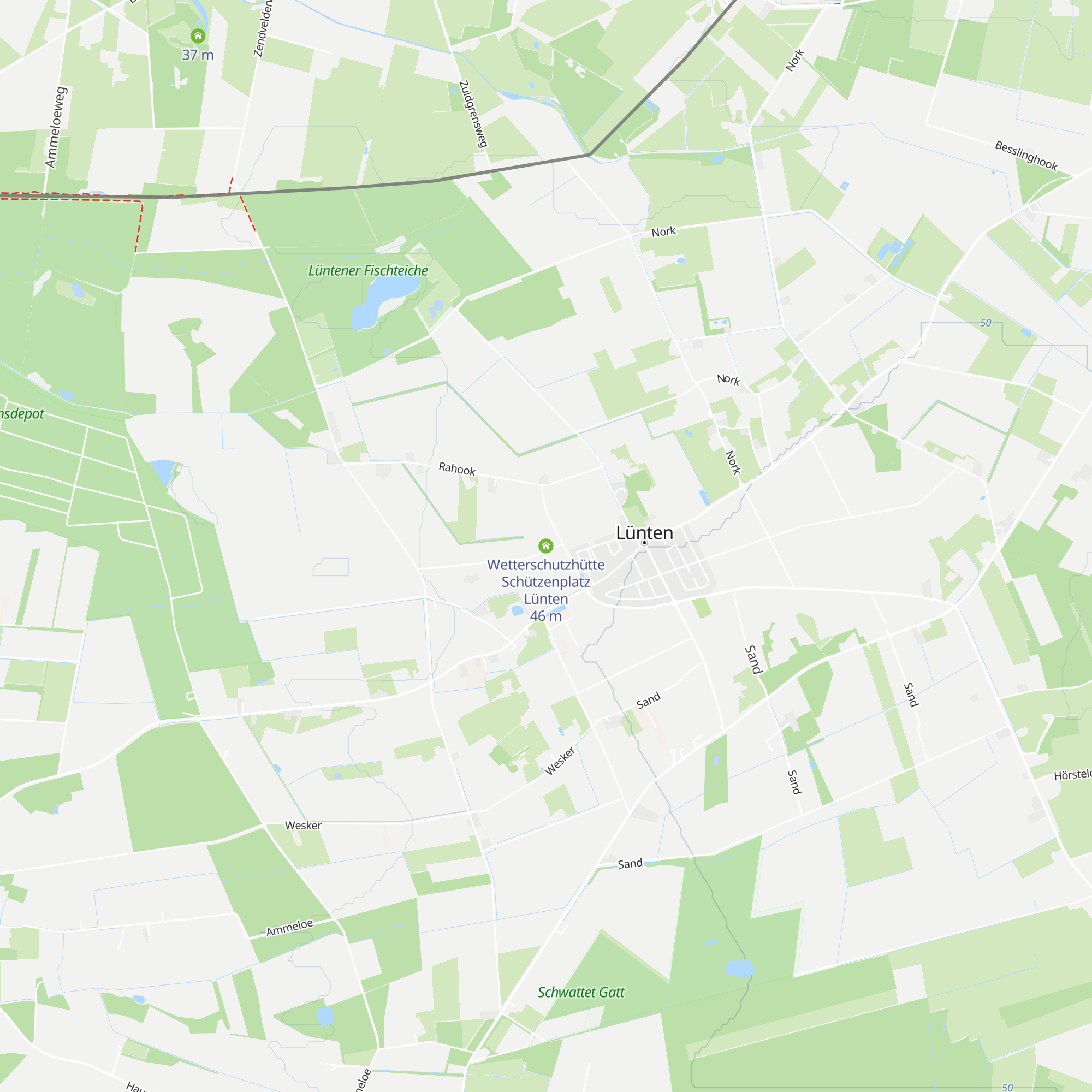 Wetterschutzhütte Schützenplatz Lünten map