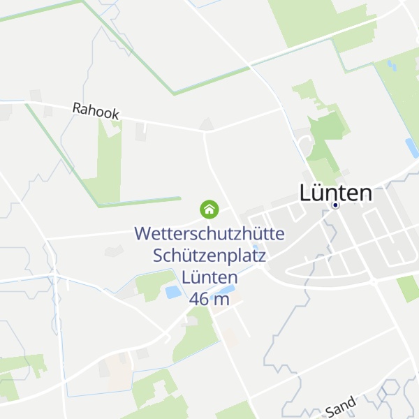 Map of Wetterschutzhütte Schützenplatz Lünten
