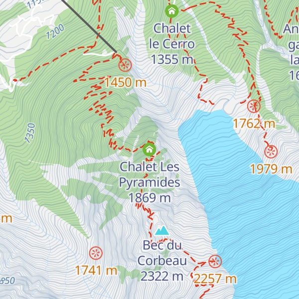 Map of Chalet Les Pyramides