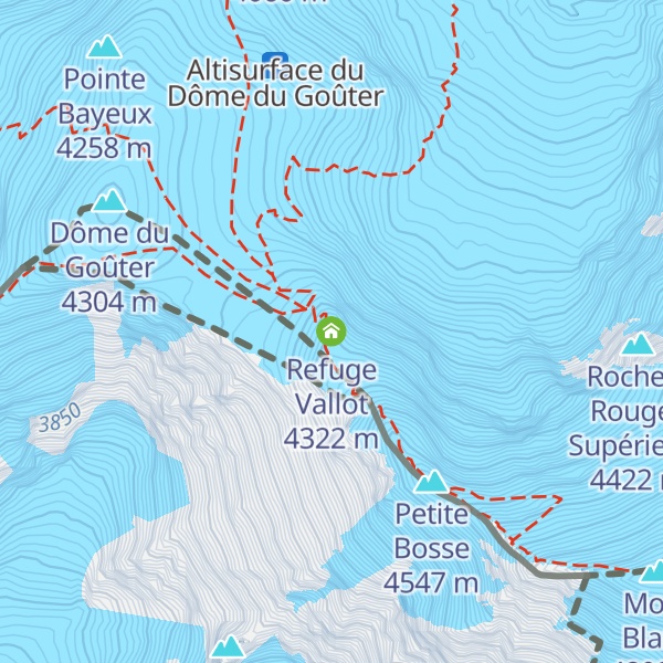 Map of Refuge Vallot
