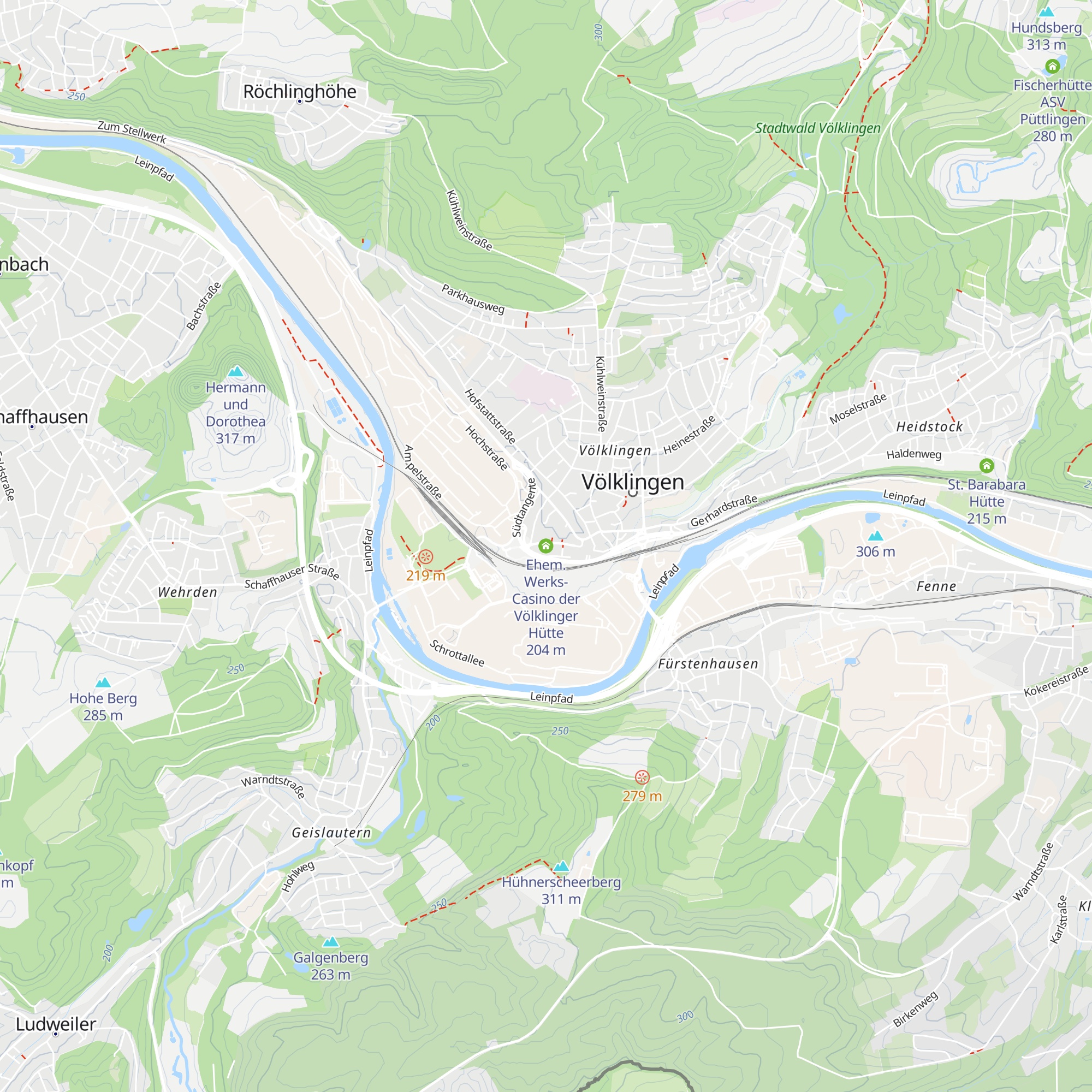 Ehem. Werks-Casino der Völklinger Hütte map