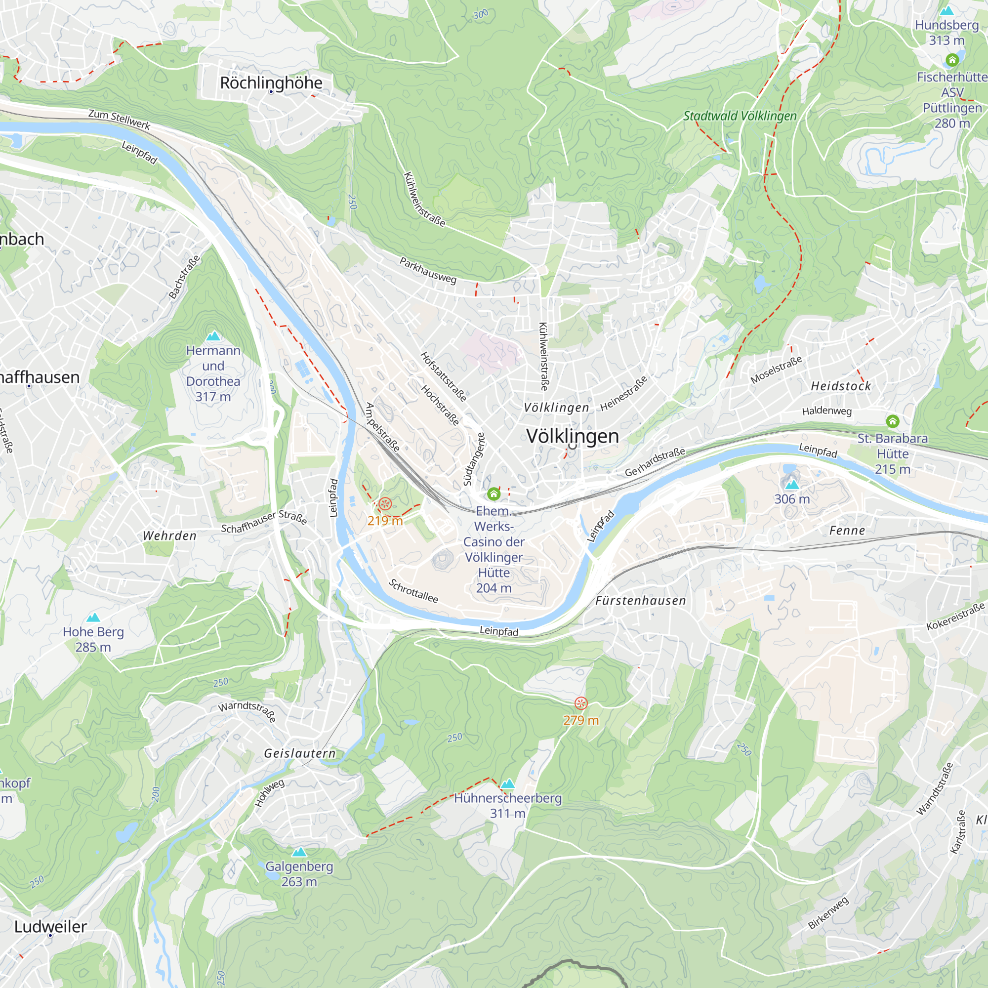 Ehem. Werks-Casino der Völklinger Hütte map