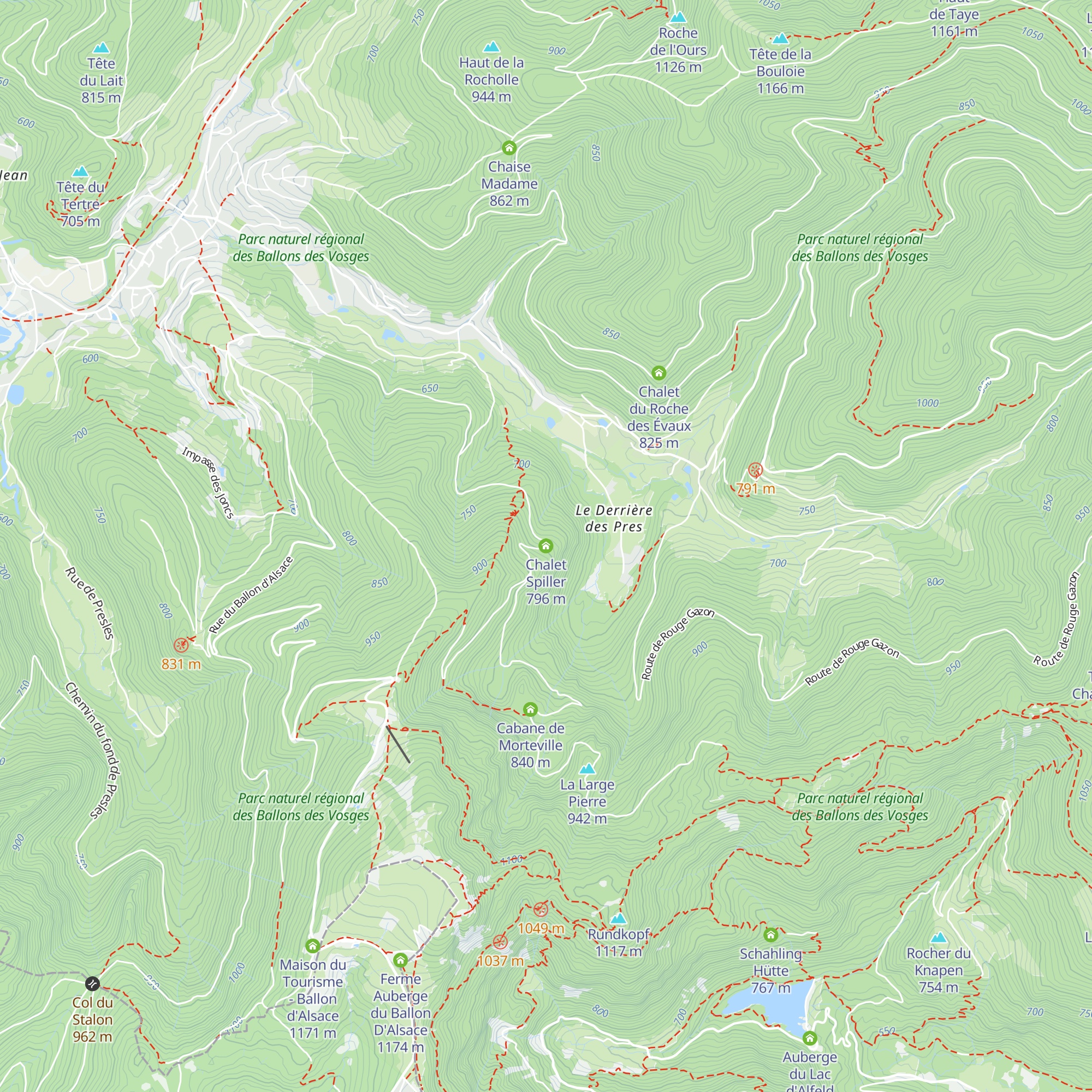 Chalet Spiller map