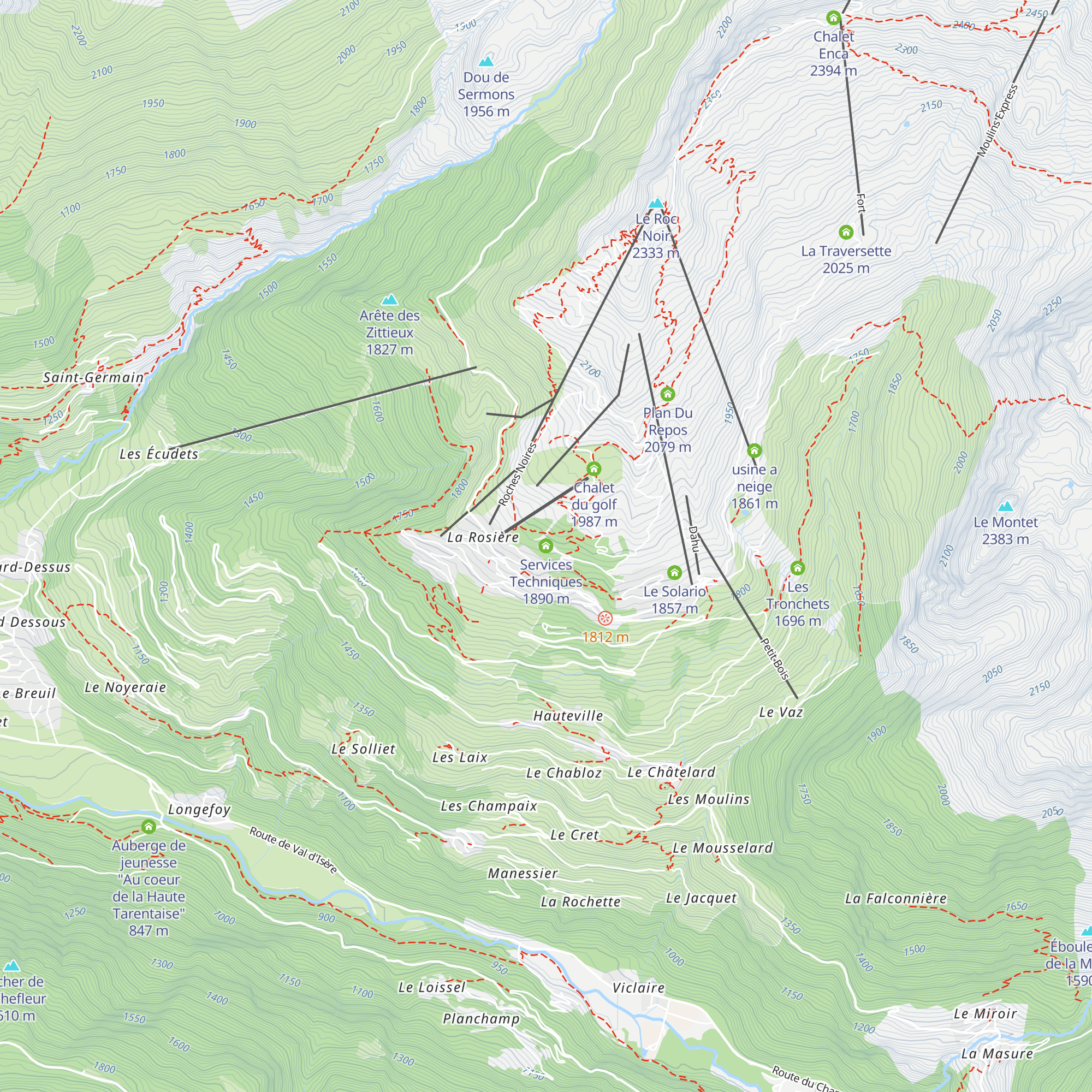 Services Techniques map