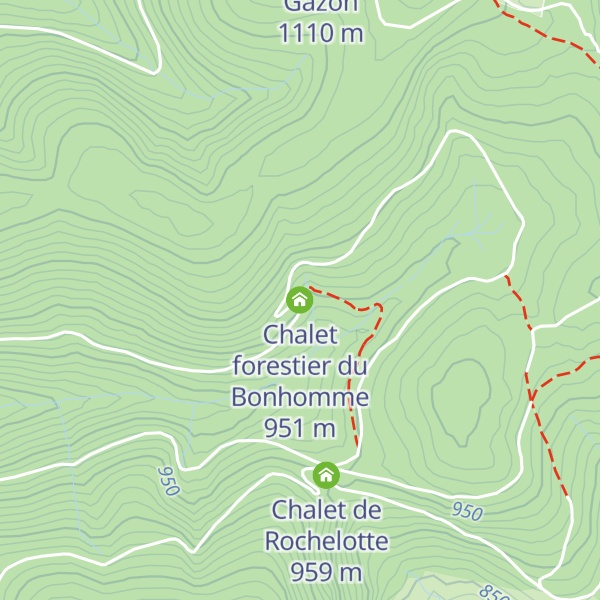 Map of Chalet forestier du Bonhomme