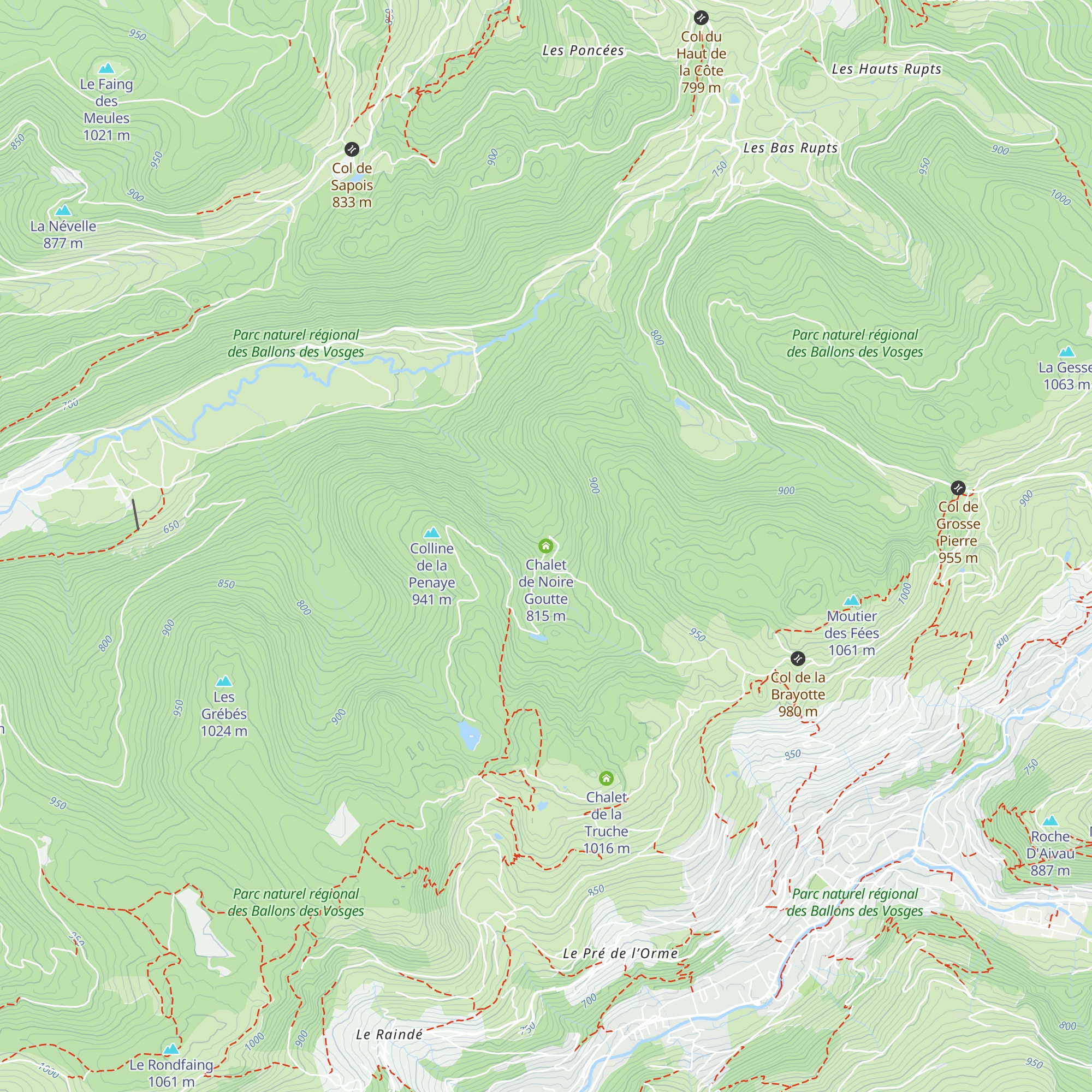 Chalet de Noire Goutte map
