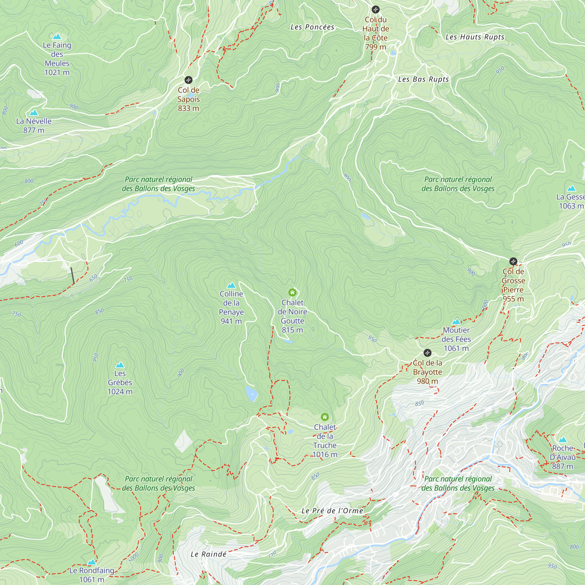 Chalet de Noire Goutte map