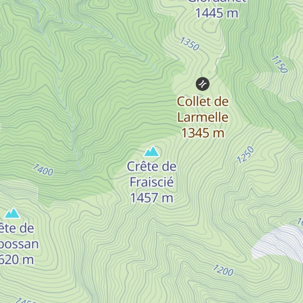 Map of Crête de Fraiscié