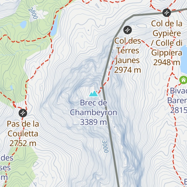 Map of Brec de Chambeyron