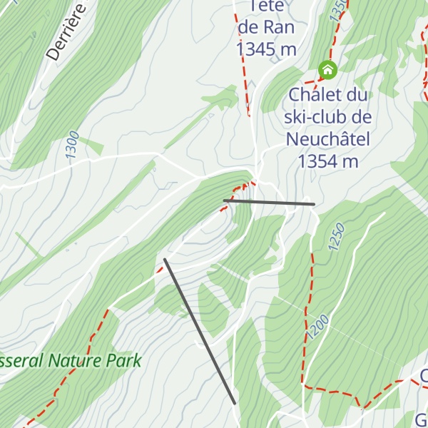 Map of Tête de Ran