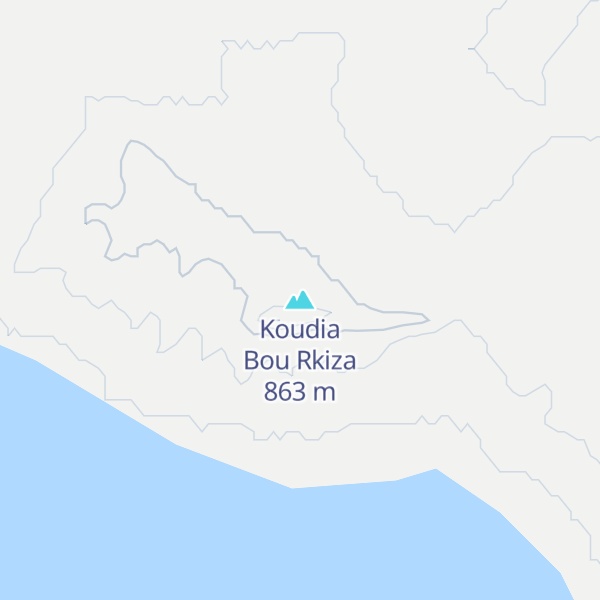 Map of Koudia Bou Rkiza
