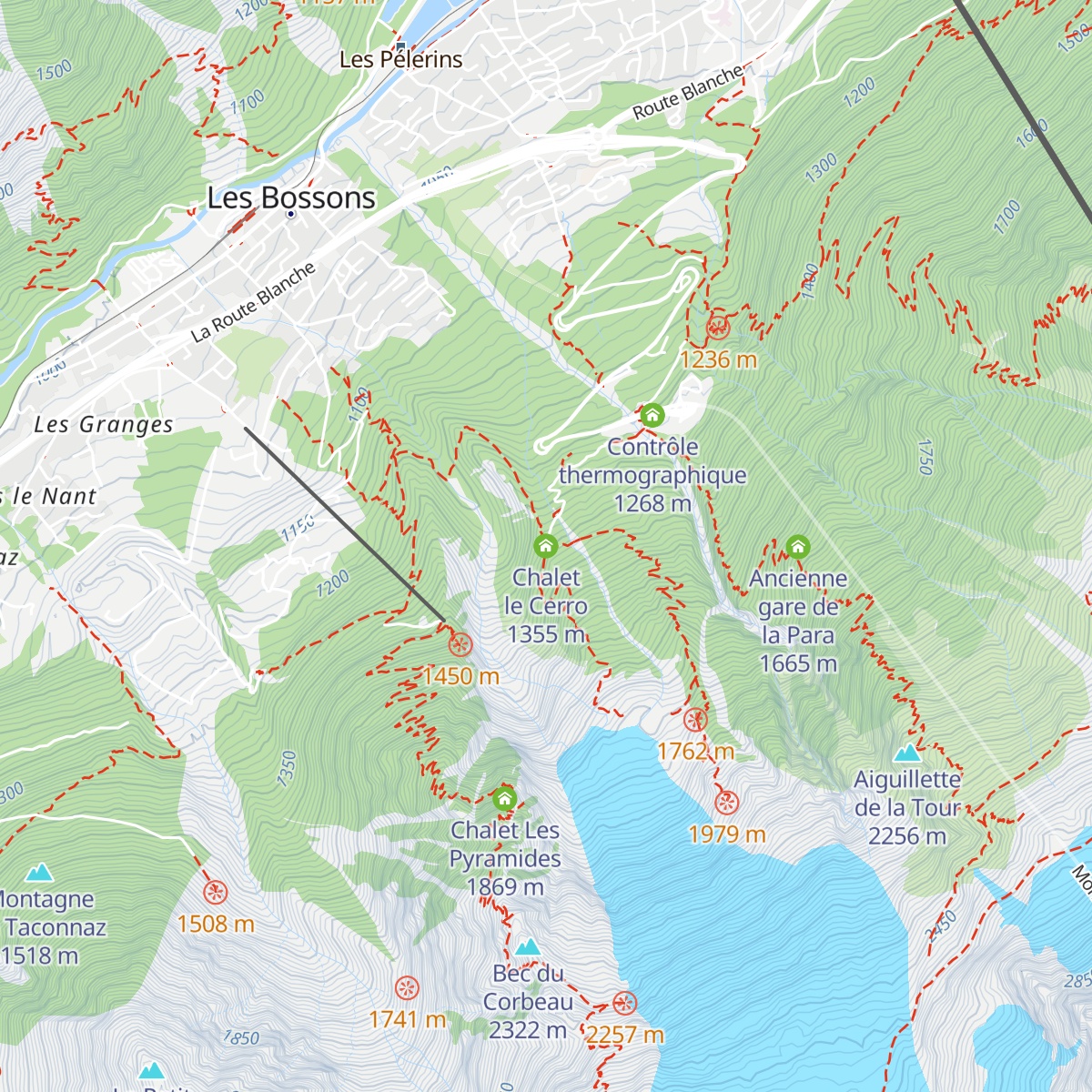 Chalet le Cerro map