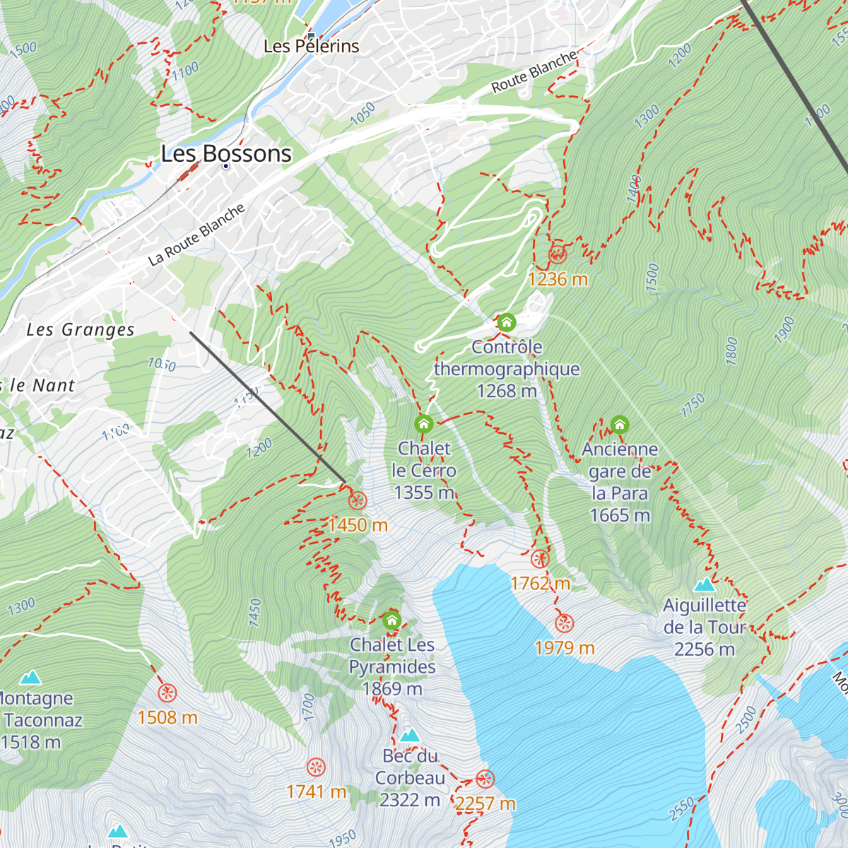 Chalet le Cerro map