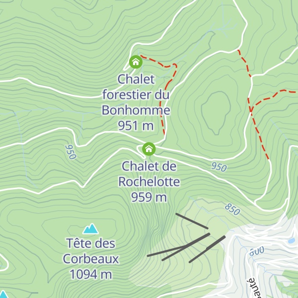 Map of Chalet de Rochelotte