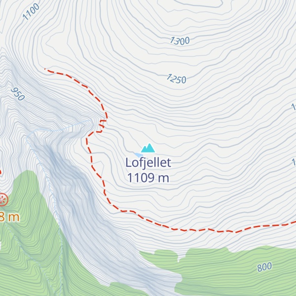 Map of Lofjellet
