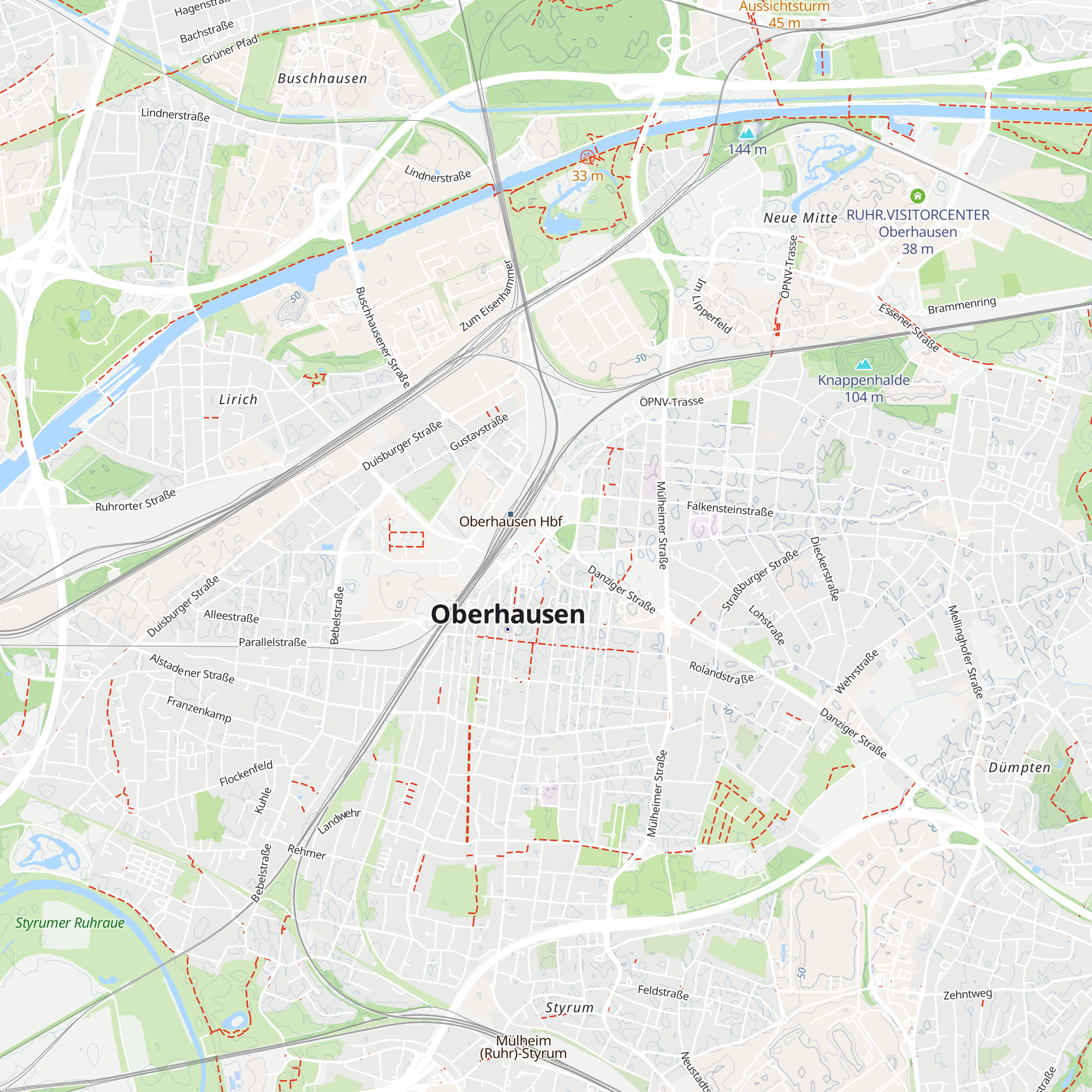 Tourist Information Oberhausen map