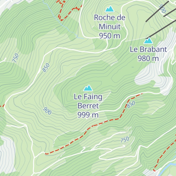 Map of Le Faing Berret