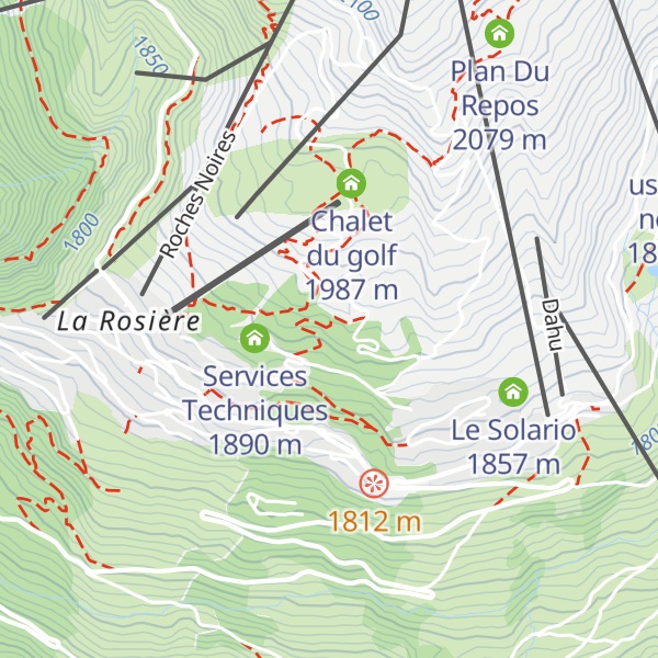 Map of Chalet Paintball La Rosiere