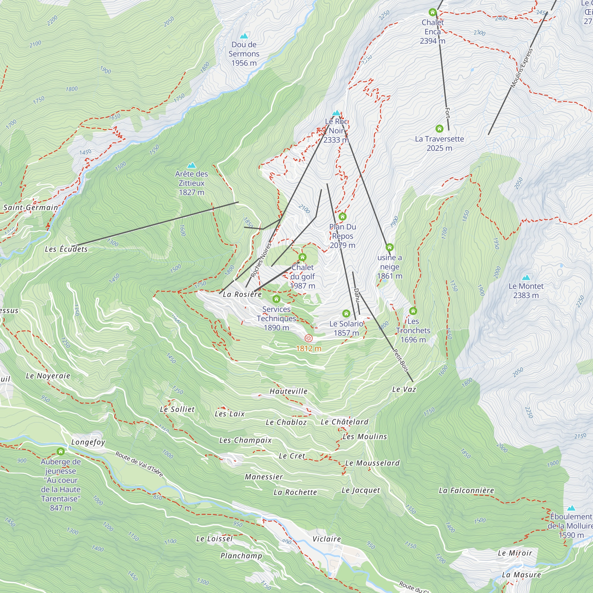 Chalet Paintball La Rosiere map