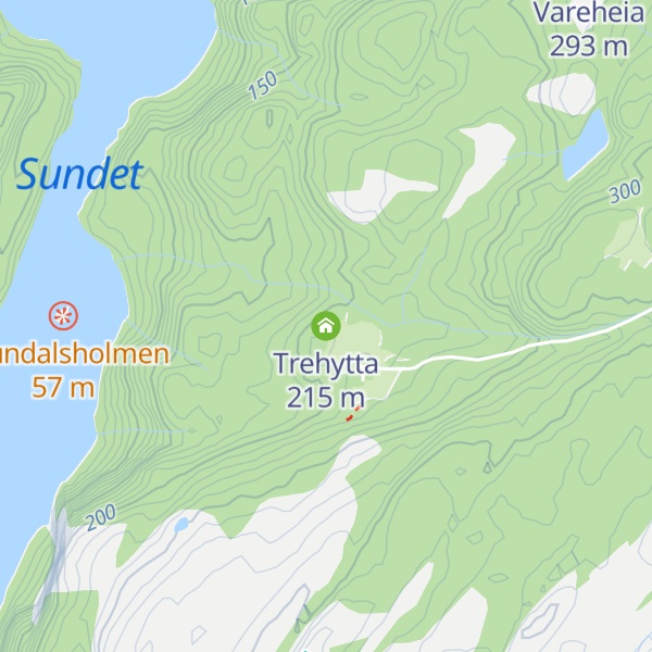 Map of Trehytta