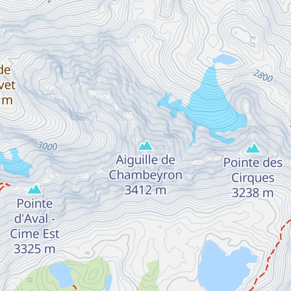 Map of Aiguille de Chambeyron