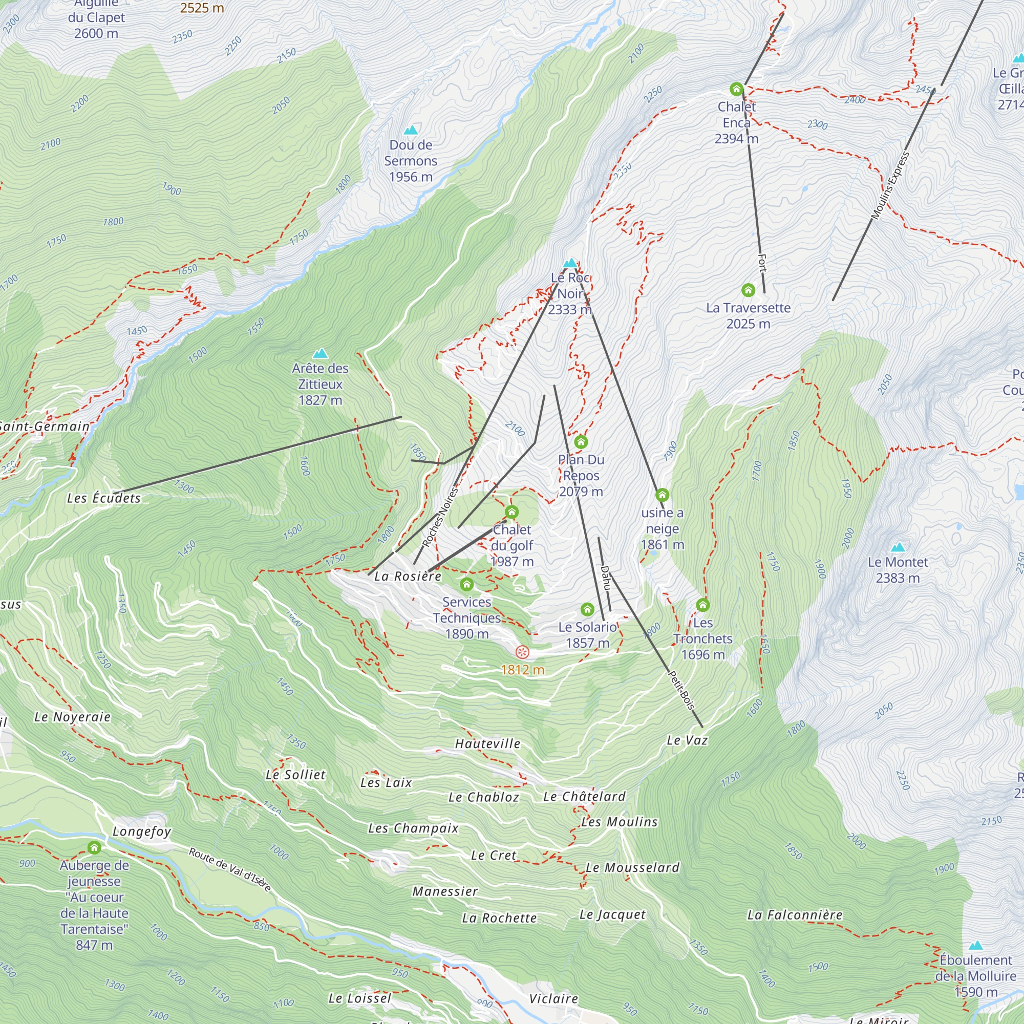 Chalet du golf map