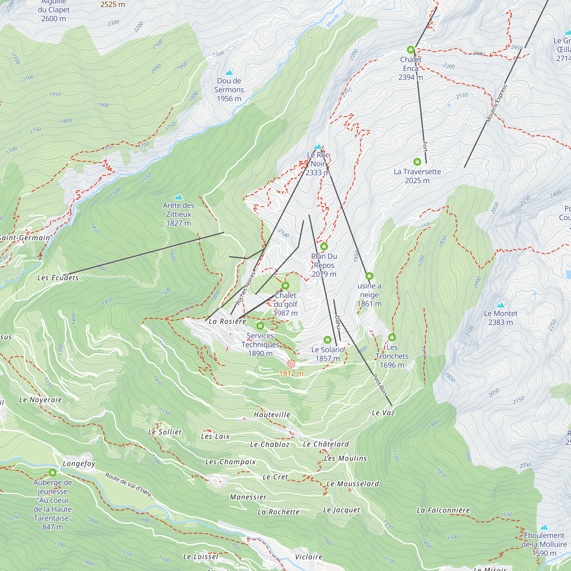 Chalet du golf map