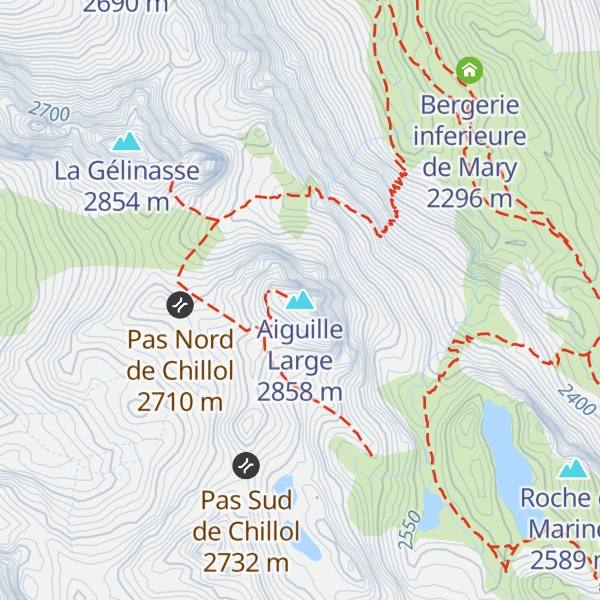 Map of Aiguille Large