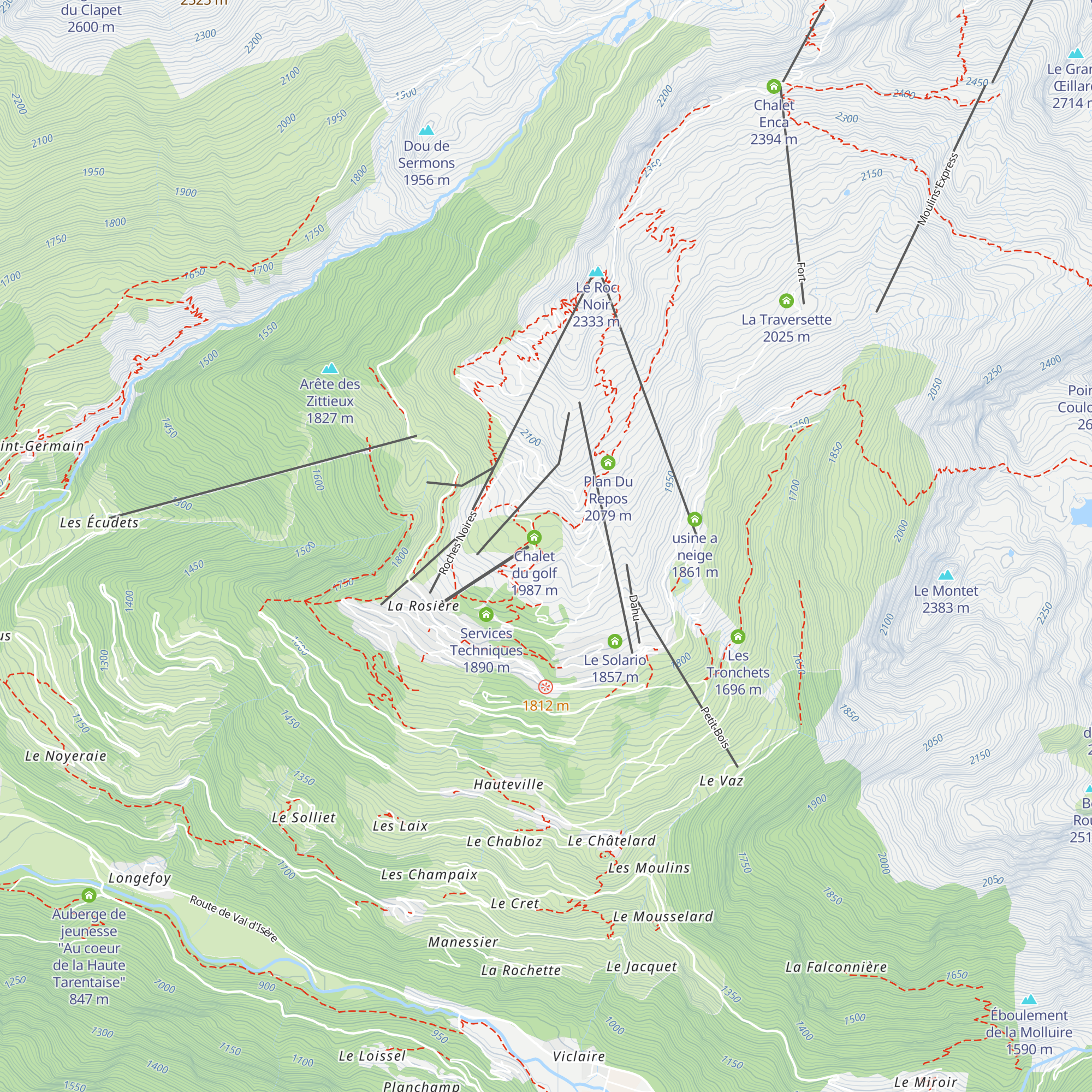 PARADiS La Rosière map
