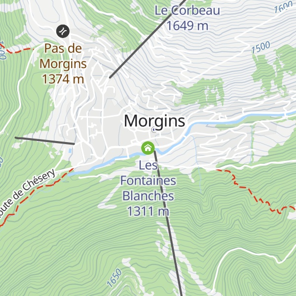 Map of Les Fontaines Blanches