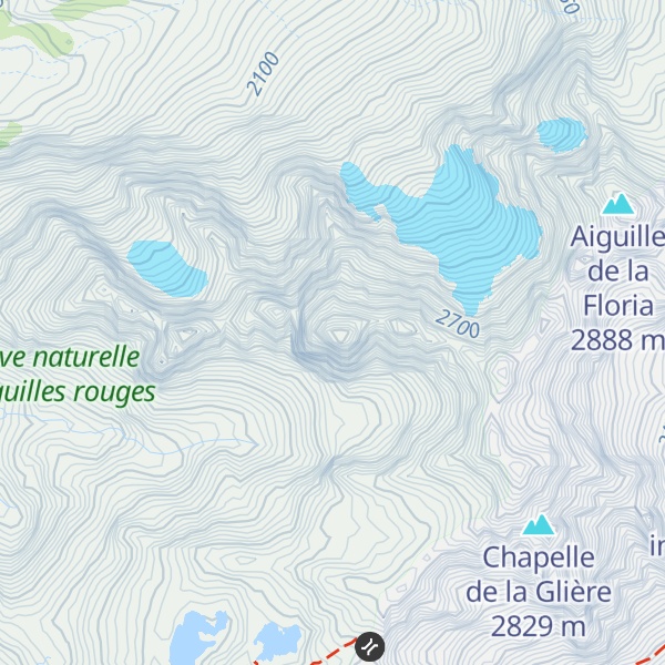 Map of Aiguille du Pouce