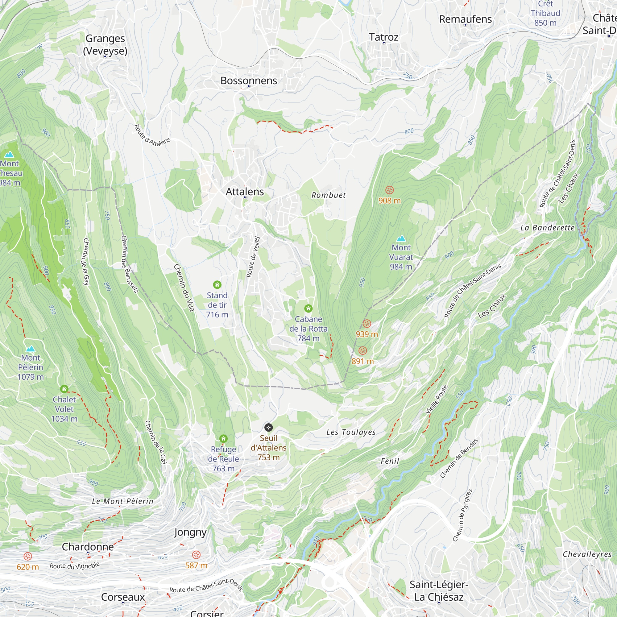 Cabane de la Rotta map