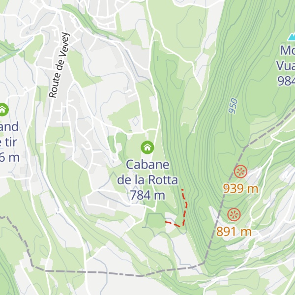 Map of Cabane de la Rotta