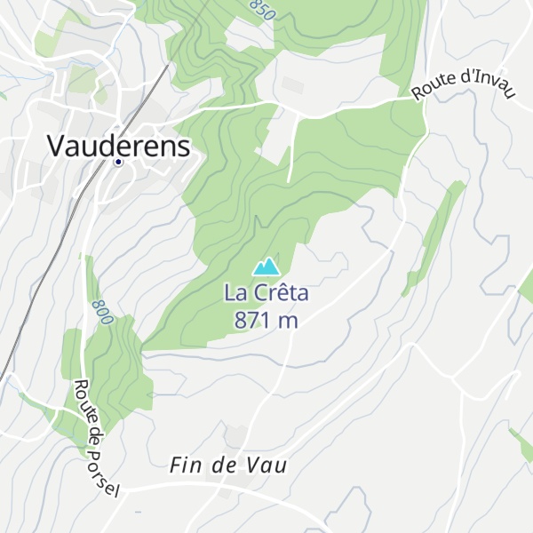 Map of La Crêta