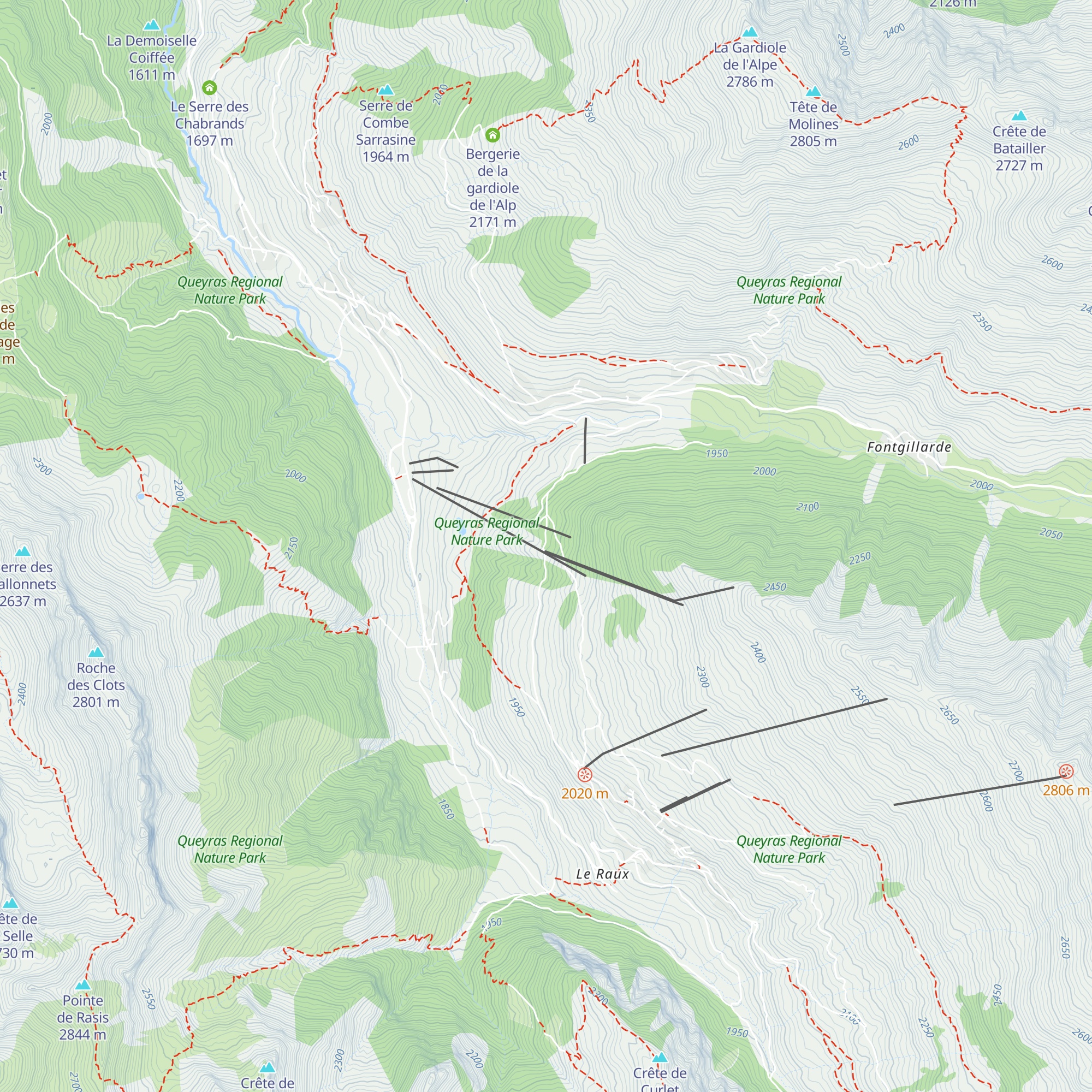 Chalet des Amoureux map
