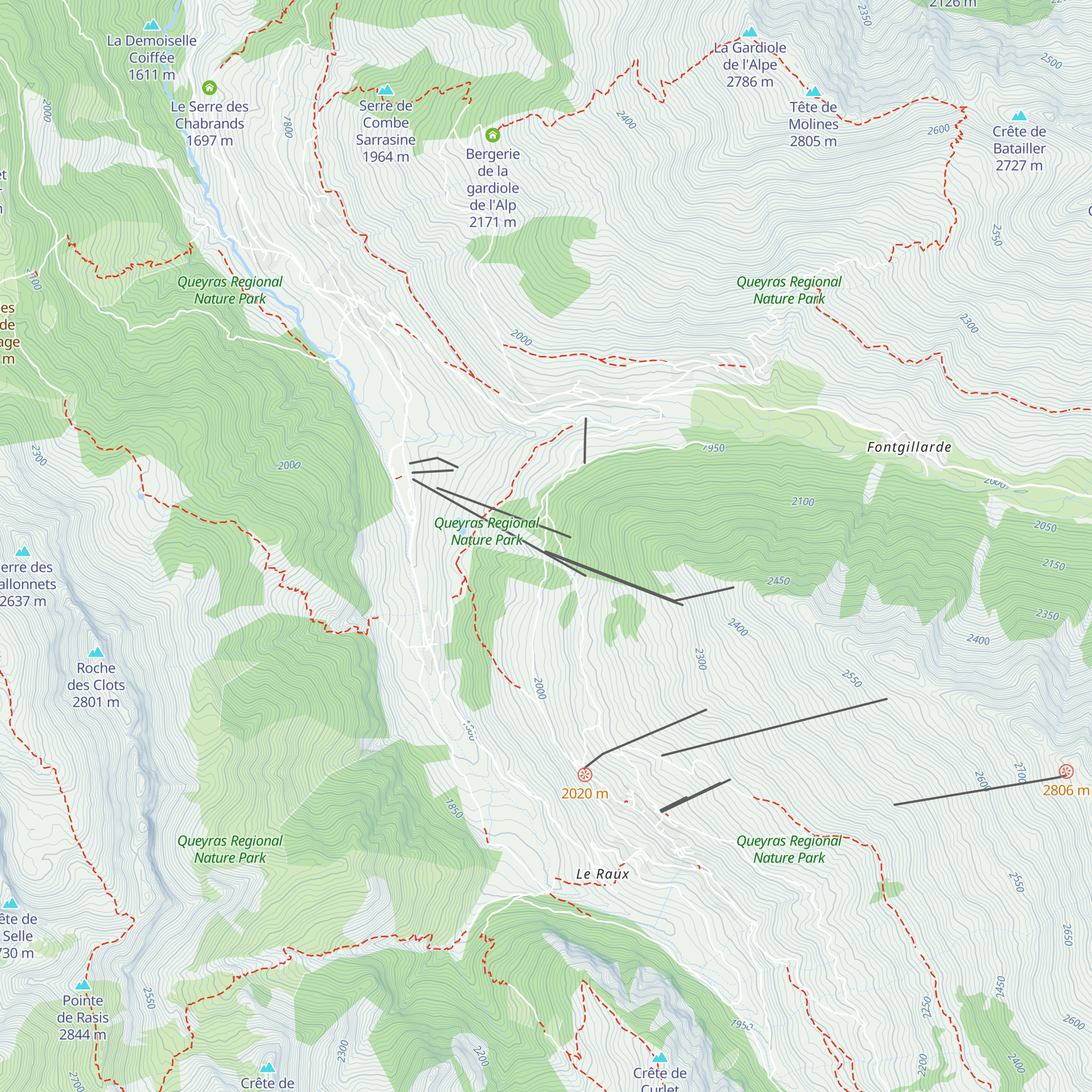 Chalet des Amoureux map