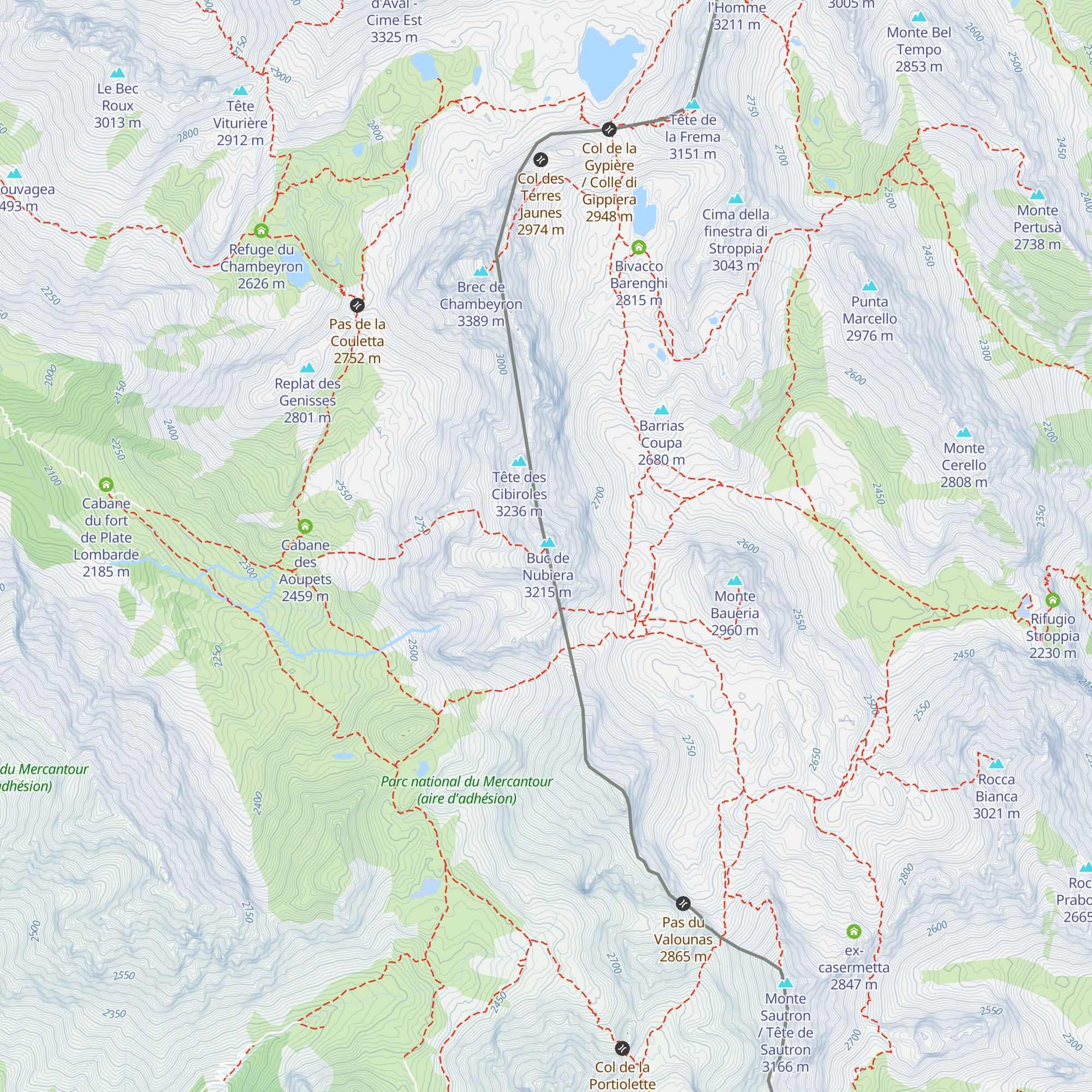 Bivacco Renato Montaldo map