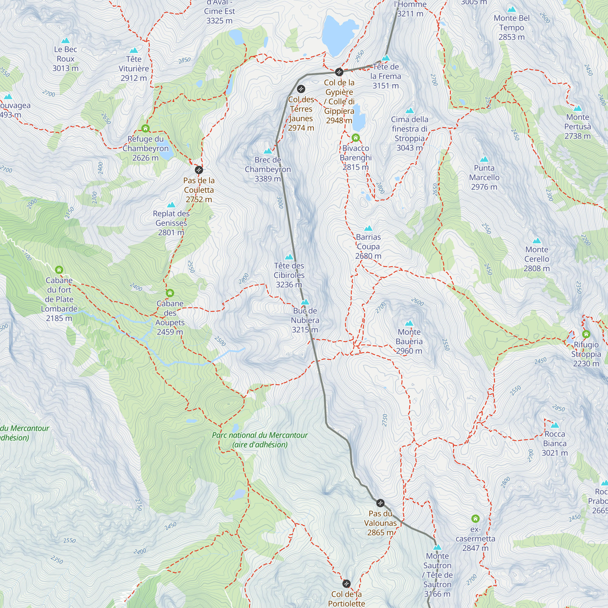 Bivacco Renato Montaldo map