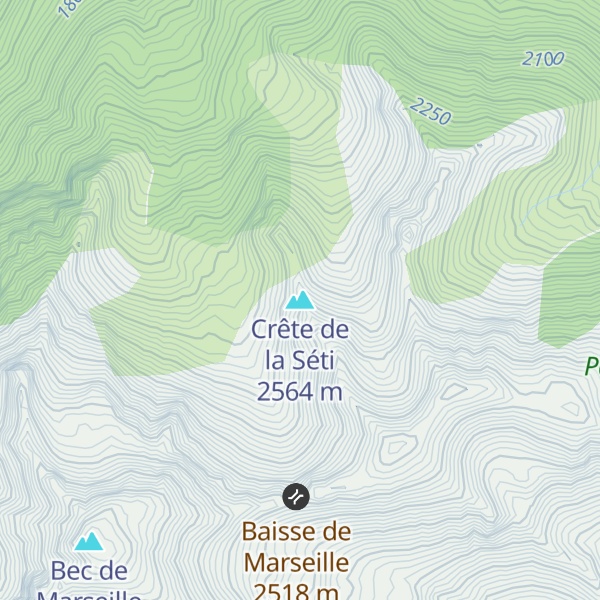 Map of Crête de la Séti