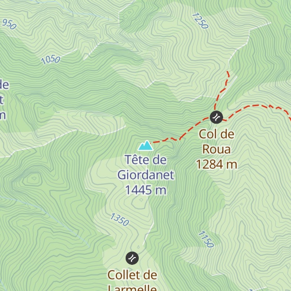 Map of Tête de Giordanet
