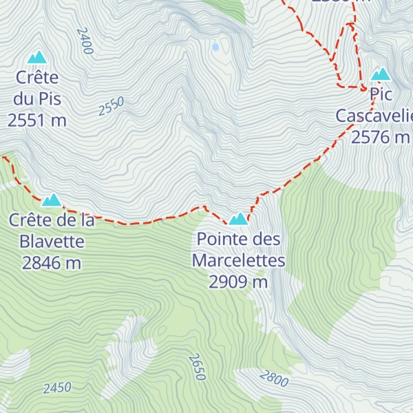 Map of Sommet Jacquette