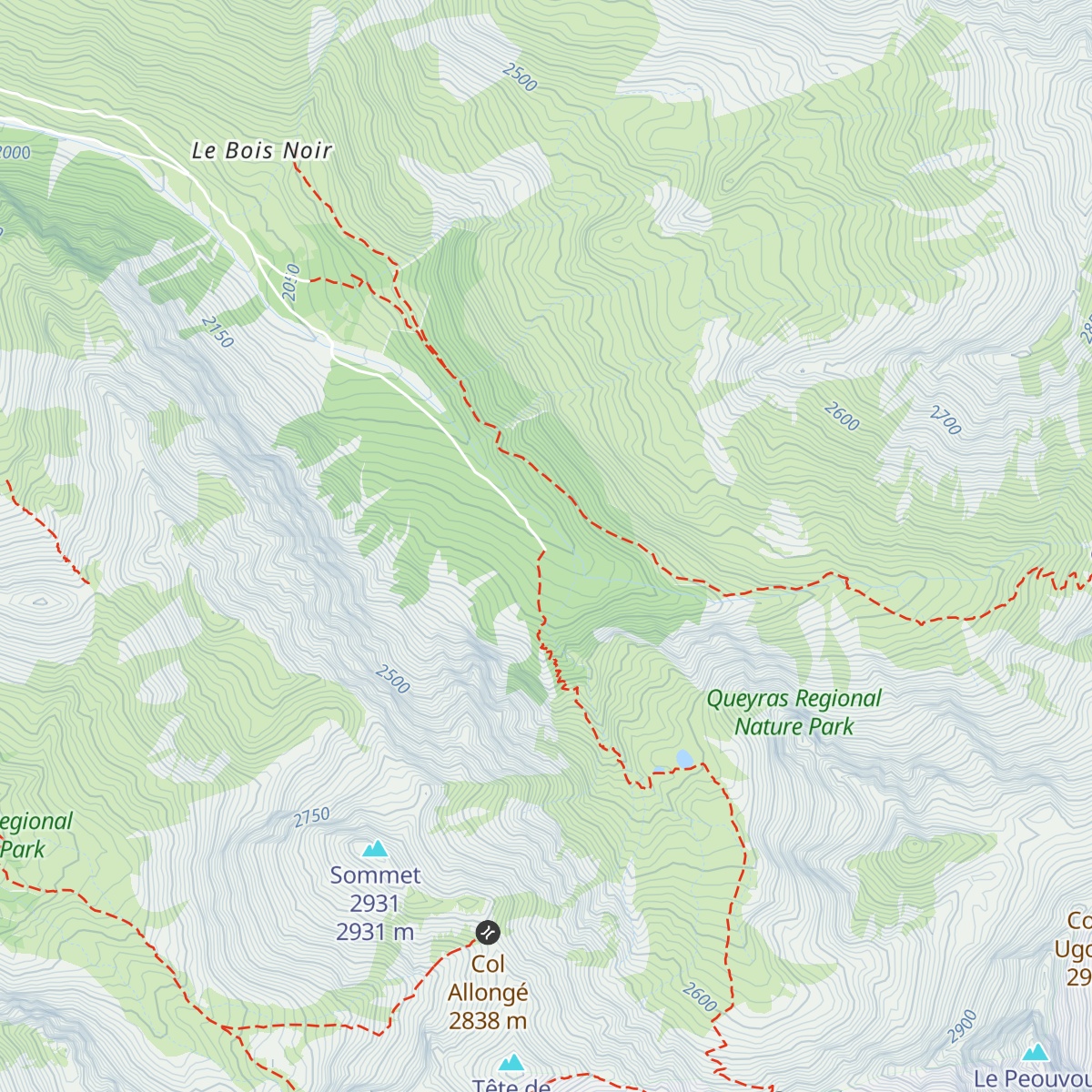 Cabane de la Lavine map