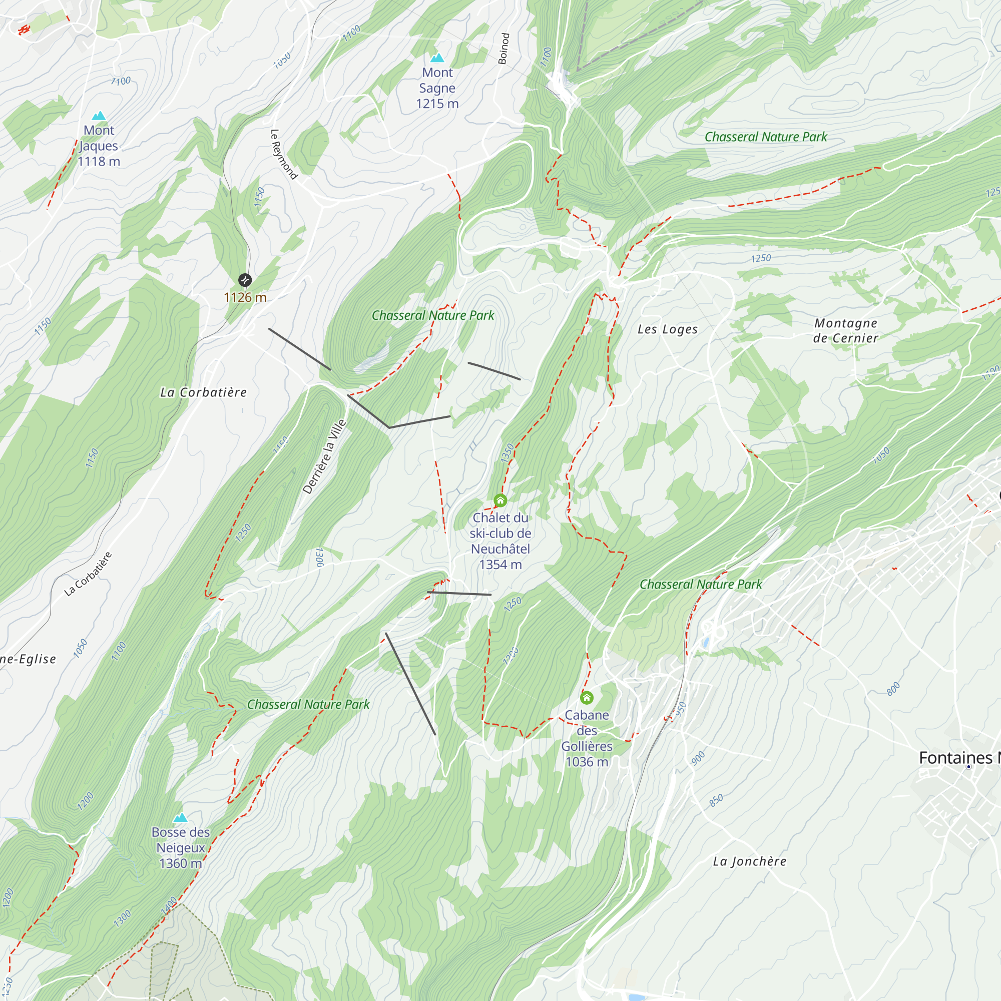 Chalet du ski-club de Neuchâtel map
