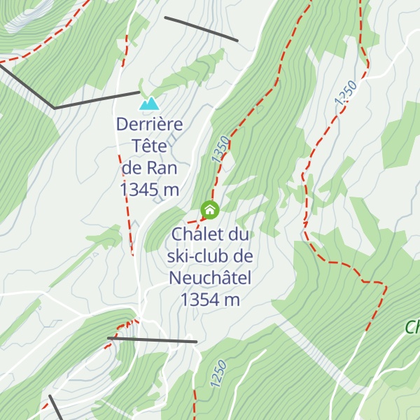 Map of Chalet du ski-club de Neuchâtel